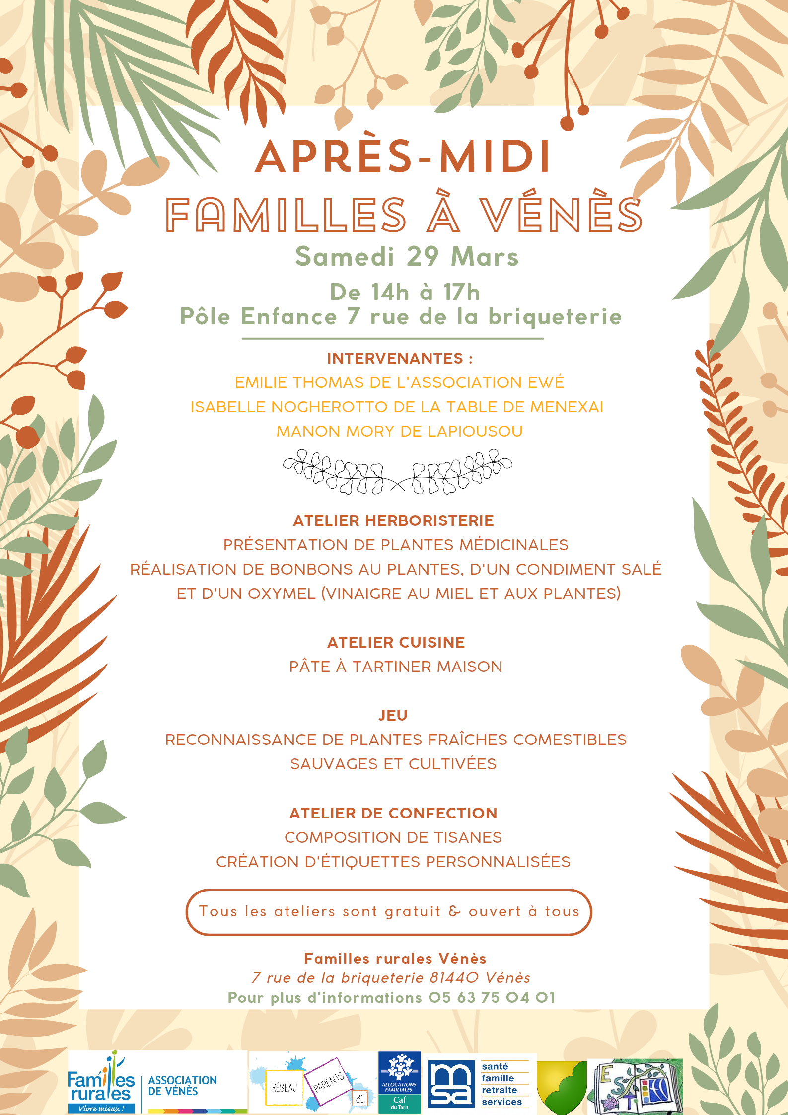 Journée Familles du 29 mars 2025