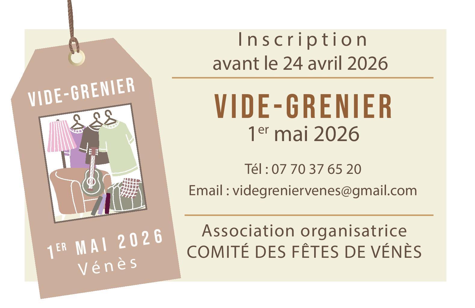 vide grenier 1er mai 2026