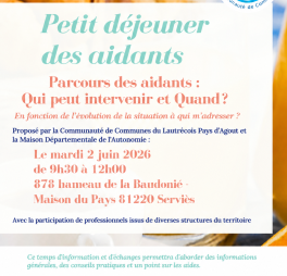 Petit déjeuner des aidants - 2 juin 2026