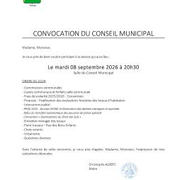 Ordre du jour CM 08.09.2026